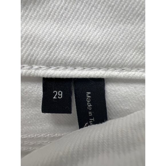 Theory Women’s Dracie Mid Rise Stretch Cropped Straight Denim Jeans Sz 29 White - Picture 3 of 6